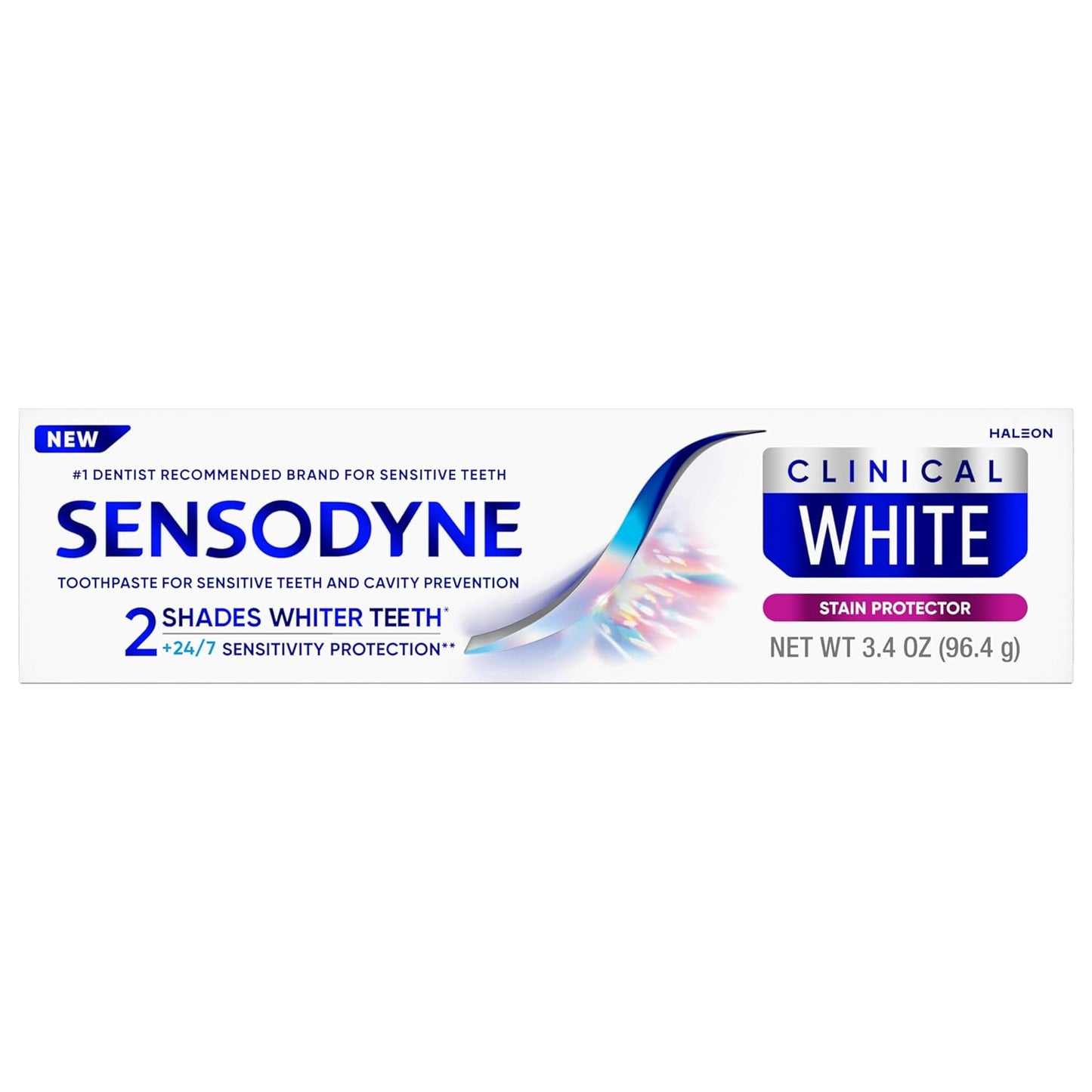 Clinical White Toothpaste Clinically Proven Whitening for Sensitive Teeth, Stain Protector, 3.4 Oz X 3