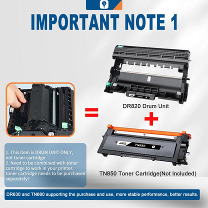 DR630 Compatible Drum Unit (Not Toner) Replacement for Brother DR-630 DR660 660 for MFC-L2700DW L2720DW L2740DW HL-L2300D L2320D L2340DW L2360DW L2380DW DCP-L2540DW Laser Printer,2 Pack