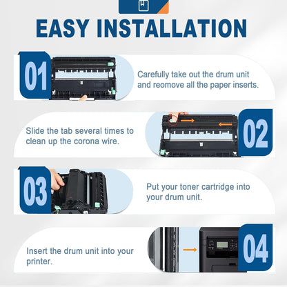 DR630 Compatible Drum Unit (Not Toner) Replacement for Brother DR-630 DR660 660 for MFC-L2700DW L2720DW L2740DW HL-L2300D L2320D L2340DW L2360DW L2380DW DCP-L2540DW Laser Printer,2 Pack