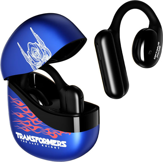 Transformers TF-T21 Open Ear Headphones Wireless Bluetooth, 60Hrs Playtime Earphones with Earhooks Bluetooth 5.4 Touch Control, Air-Conduction Ear Buds IPX5 Waterproof Earbuds for Sports Blue