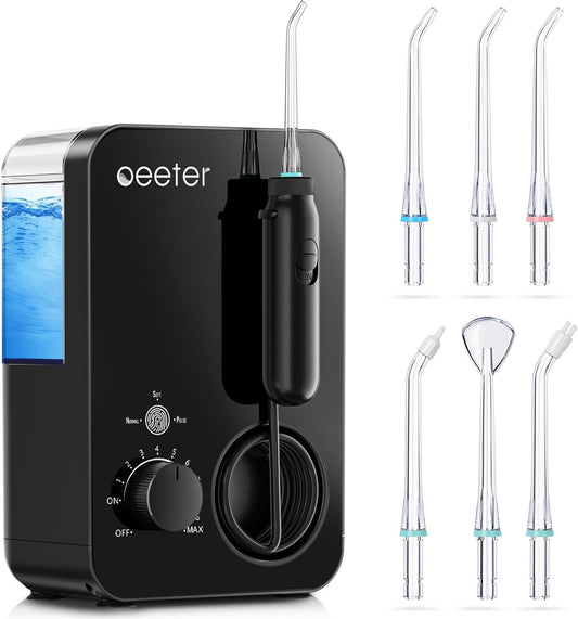 Water Flosser, Professional Water Flossers for Teeth Cleaning, Water Dental Flosser with 3 Flossing Modes, 10 Adjustable Pressures, 7 Tips Magnectic Handle for Gums, Braces, Dental, Oral Care, 600ML