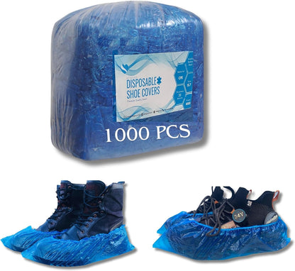 1000 Piece (500 Pairs) Shoe Covers Disposable - Non Slip 15.7'' Hygienic Shoe & Boot Covers Recyclable Waterproof Shoe Booties for Indoors. Booties Cover See All Models.