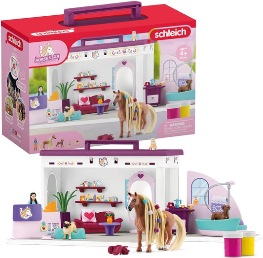 Horse Club Sofia'S Beauties Pet Salon 66-Piece Playset - Includes Horse Figurine, Caretaker, Puppy Friends, and Animal Salon plus Accessories for Boys and Girls, Gift for Kids Age 4+