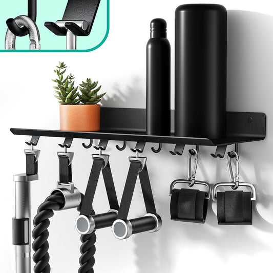 Floating Shelf Compatible with Tonal Accessories, Shelf for Home Gym Storage, Gym Rack Wall Mount Organizer, Workout Metal Shelf Holder, T Lock Adapters Hanger, US Patent Holding!!!