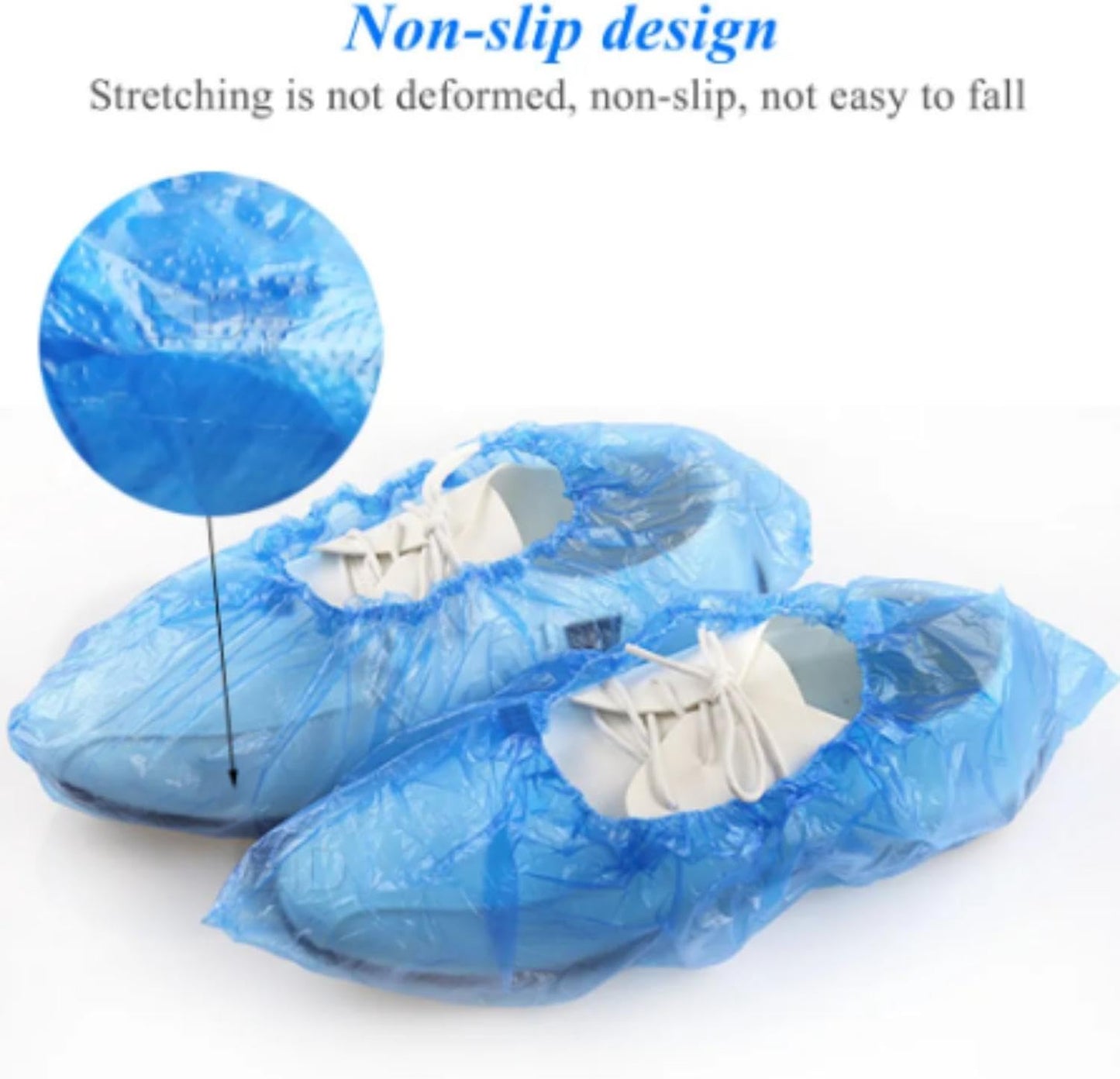 1000 Piece (500 Pairs) Shoe Covers Disposable - Non Slip 15.7'' Hygienic Shoe & Boot Covers Recyclable Waterproof Shoe Booties for Indoors. Booties Cover See All Models.