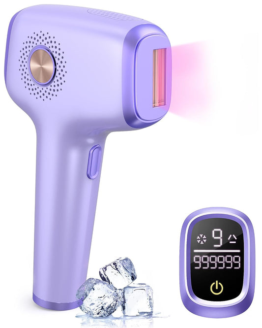 IPL Hair Removal with Ice Cooling Care Function for Women Permanent,999,999 Flashes Painless Laser Hair Removal, Hair Removal Device for Armpits Legs Arms Bikini Line