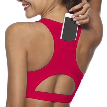 Sports Bra with Phone Pocket: Wireless Fitness Top