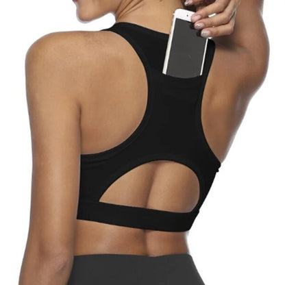 Sports Bra with Phone Pocket: Wireless Fitness Top