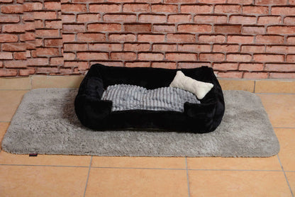 Cookie Pet Filled Cat Dog Nest, 70X50Cm, Black Gray