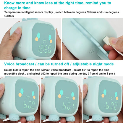 Bedside LED Alarm Clock for Kids